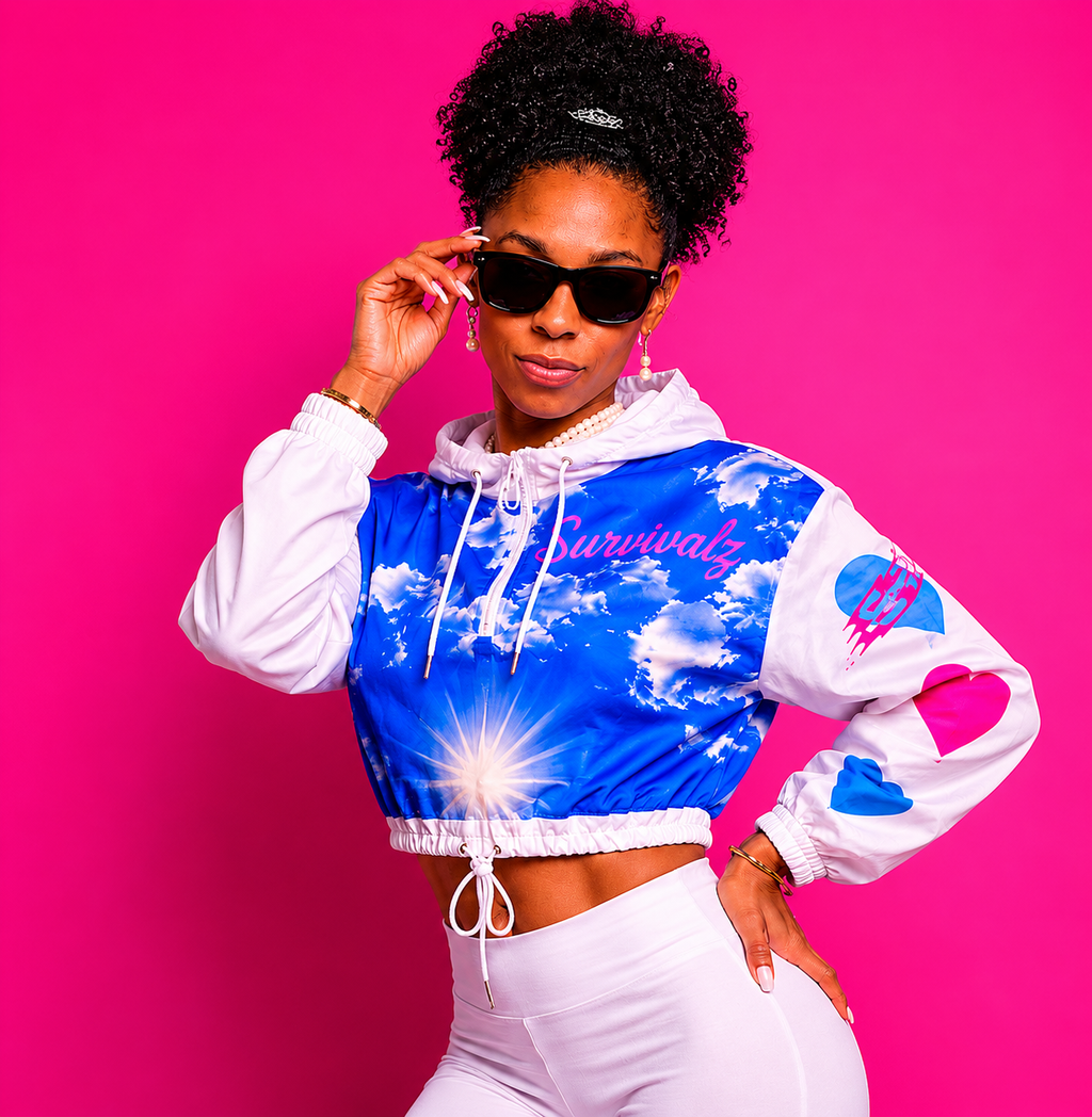 Open Sky cropped windbreaker